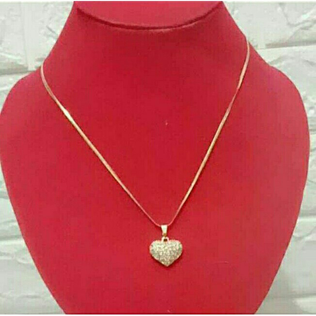 Kalung Belut Liontin Love Anti Karat