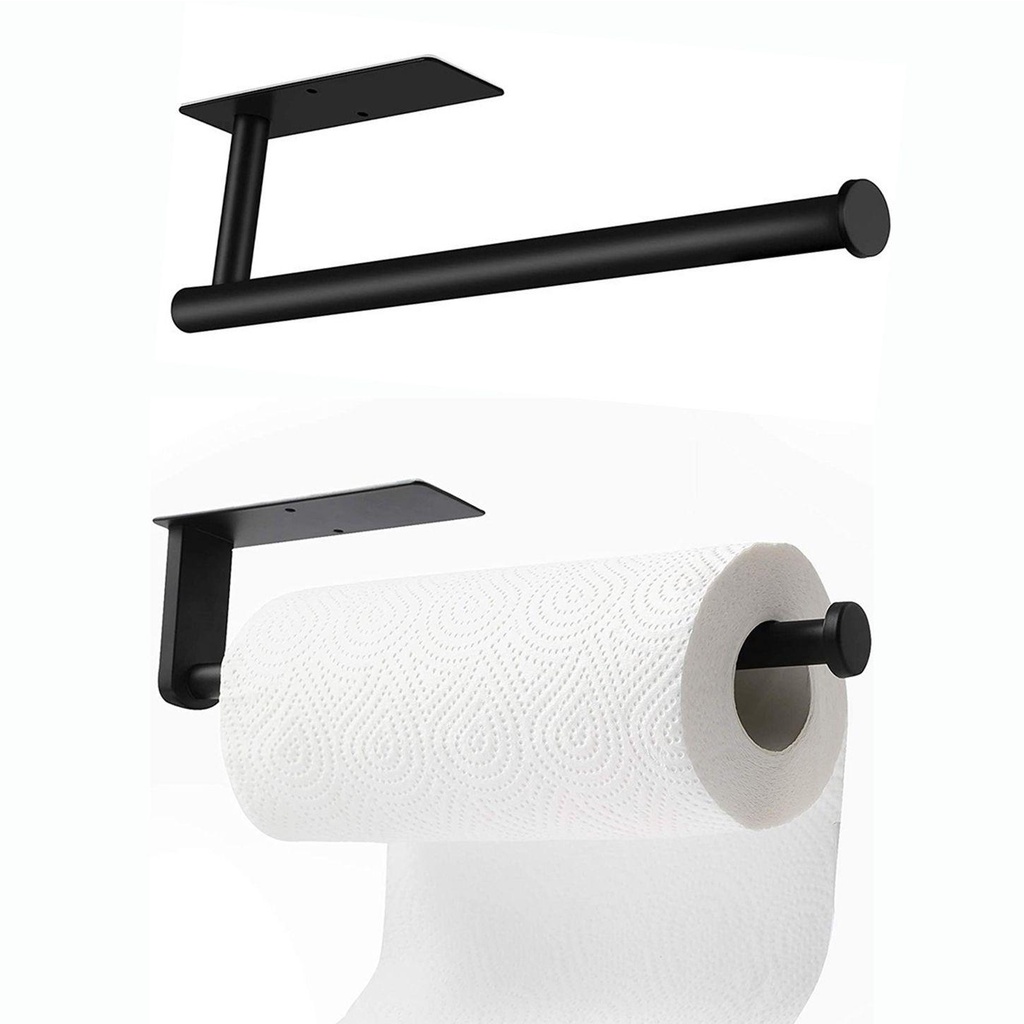 [Elegan] Roll Paper Holder Wide Use Solid Color Cling Film Holder Dua Metode Instalasi Hemat Ruang Untuk Rak Gantung Dapur, Kamar Mandi