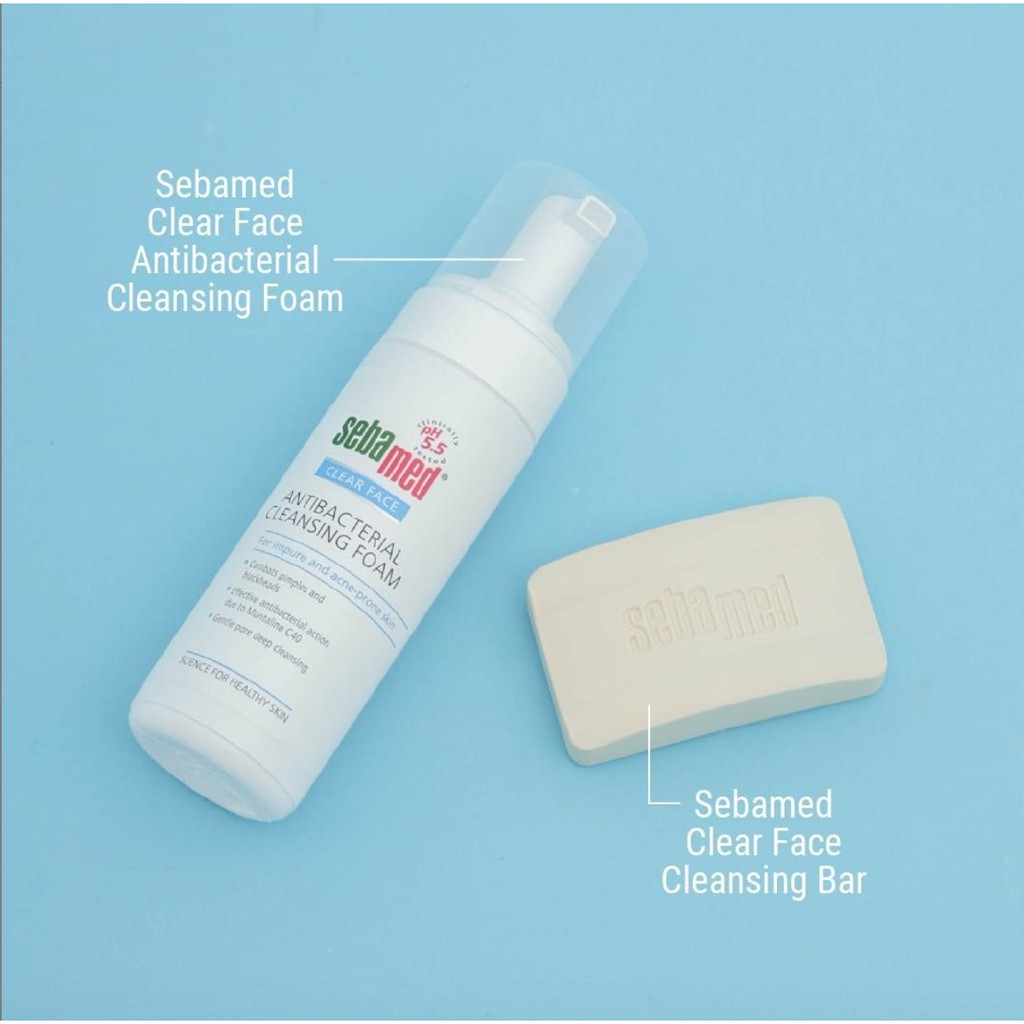 Sebamed Clear Face Antibacterial Cleansing Foam 150ml Anti Bacterial Acne Jerawat Berminyak