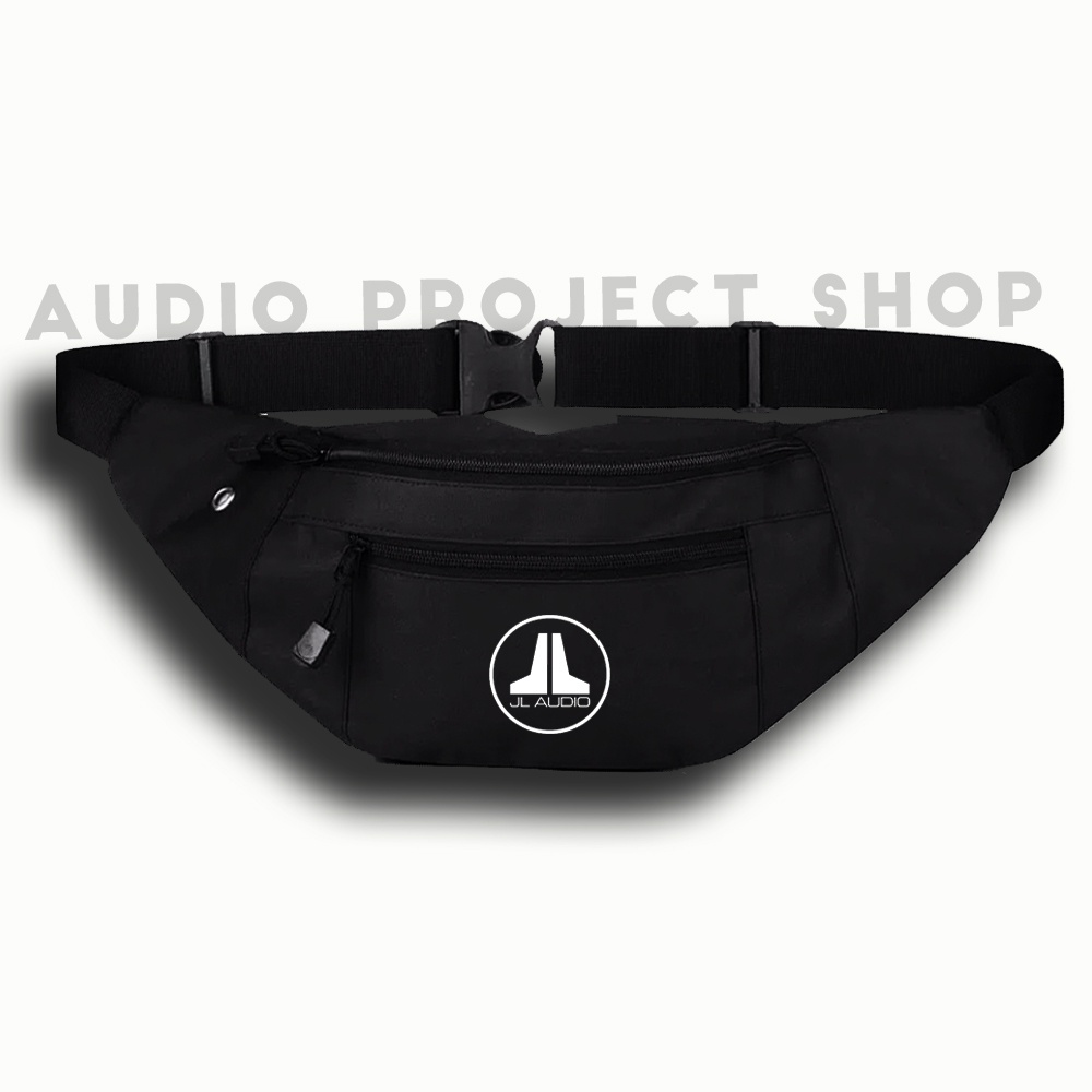 TAS SELEMPANG PRIA JL AUDIO SOUND SYSTEM SLINGBAG HITAM KEREN