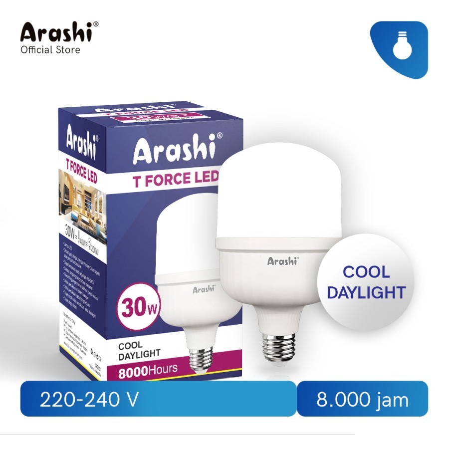 Lampu LED ARASHI T Force LED 30 Watt CDL - Putih