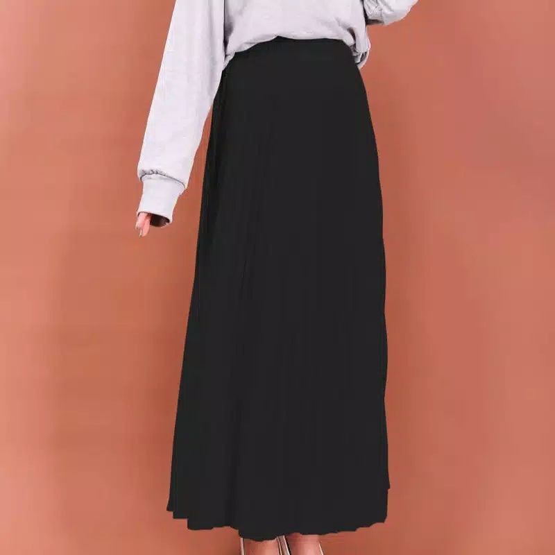 FLARE PLEATED SKIRT ROK PLISKET PRISKET PREMIUM TEBAL WANITA TERBARU