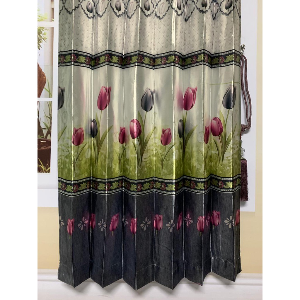 TERMURAH - GORDEN/KORDEN INTERIOR AKSESORIS RUANG TAMU CANTIK MOTIF TERBARU MAGNOLIA - ABU-ABU