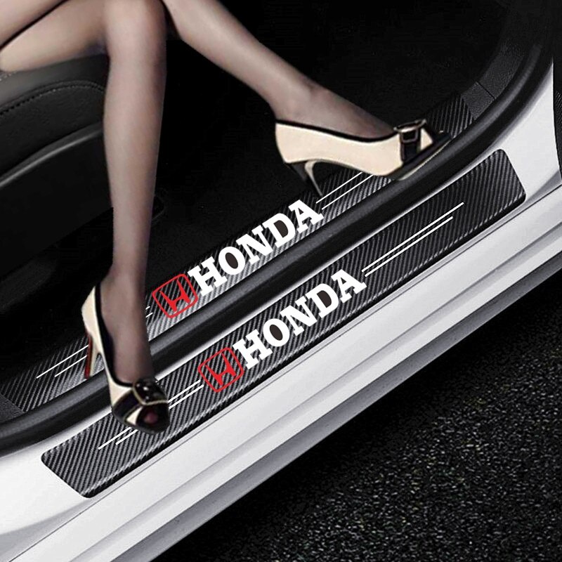 Stiker Strip Pelindung Pintu Mobil Bahan Carbon Fiber Untuk Honda civic City Lead HRV civic HRV Jazz