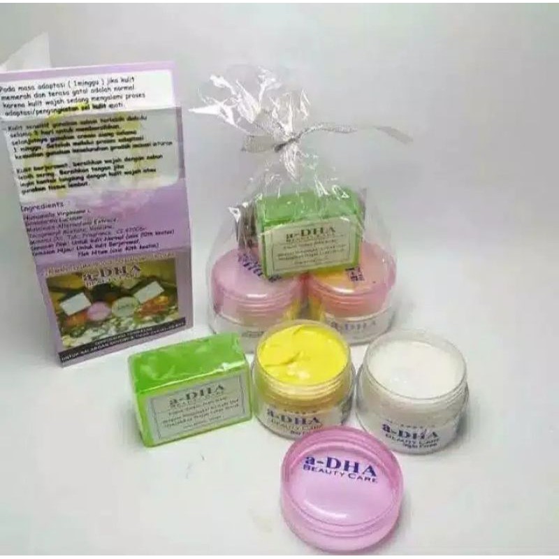 Cream herbal Adha hijau original HOLO - Cream a-DHA perawatan wajah