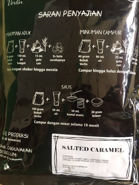 Powder drink premium variant caramel repck 500gr