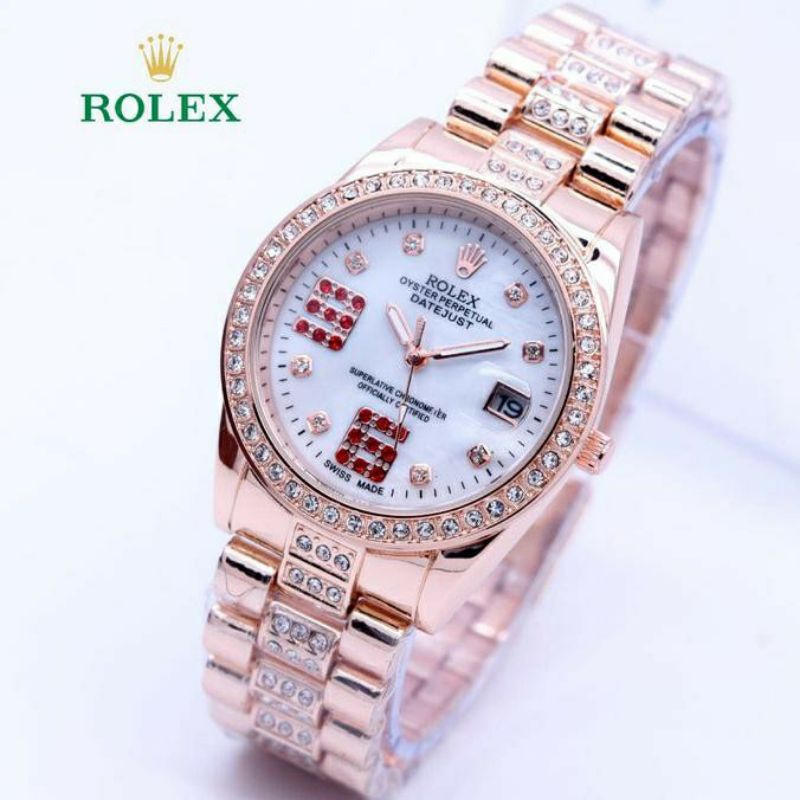 Jam Tangan Rolex 69 Datejus Ring Diamond Super Mewah - Jam Tangan Wanita Rolex - Rolex Super Elegan