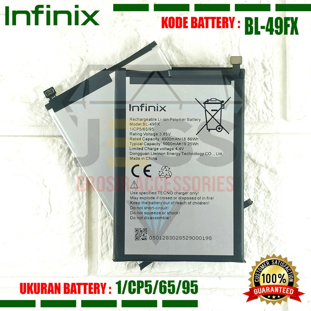 Baterai Battery Original Infinix Smart 6 - X6511 - X6511B Kode Batre BL-49FX BL49FX