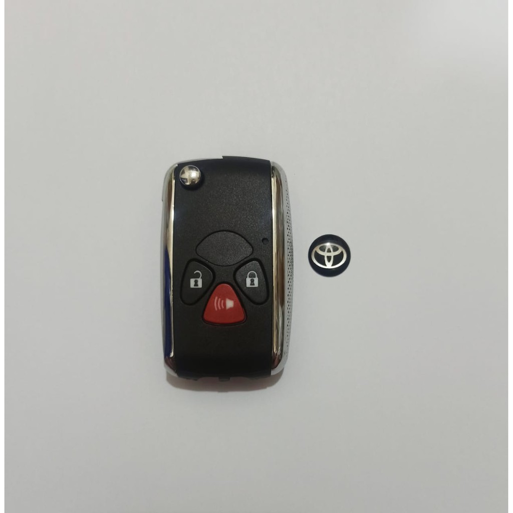 KUNCI LIPAT FLIP KEY TOYOTA FORTUNER 3 TOMBOL - CASING FLIPKEY KUNCI LIPAT INNOVA FORTUNER 3 TOMBOL