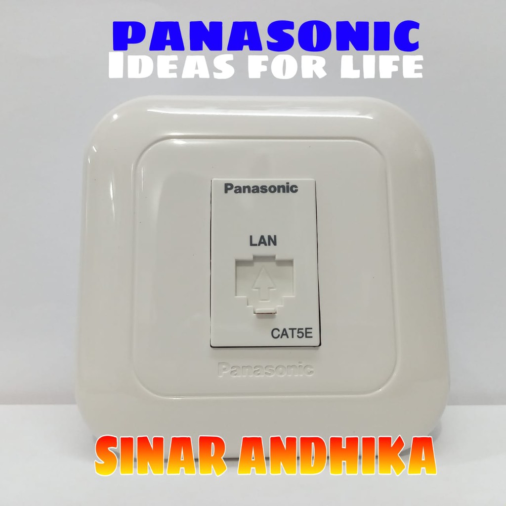 MODUL / JACK DATA CAT 5E + FRAME PUTIH PANASONIC WEJ 78019+WEJ 2488