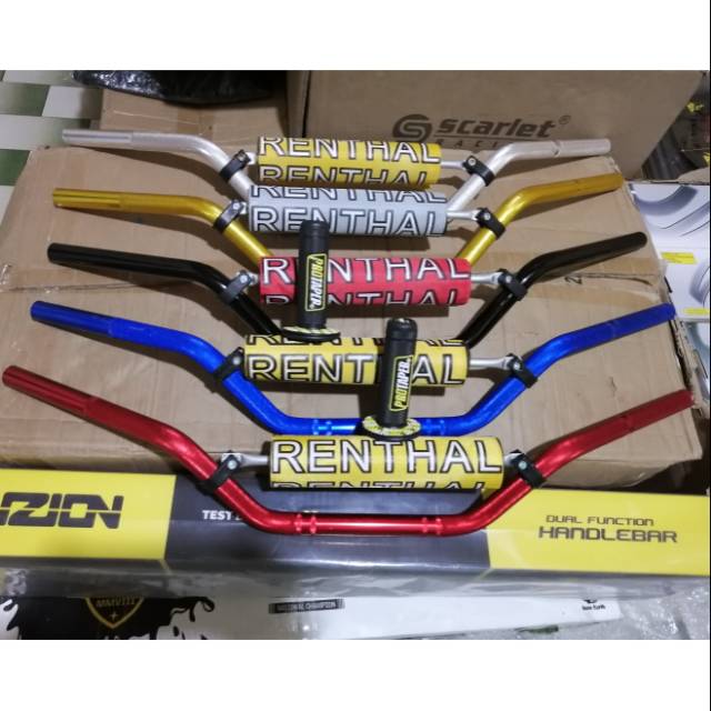 Stang renthal cross trail universal satu set busa stang dan handgrip protaper / stang cross trail