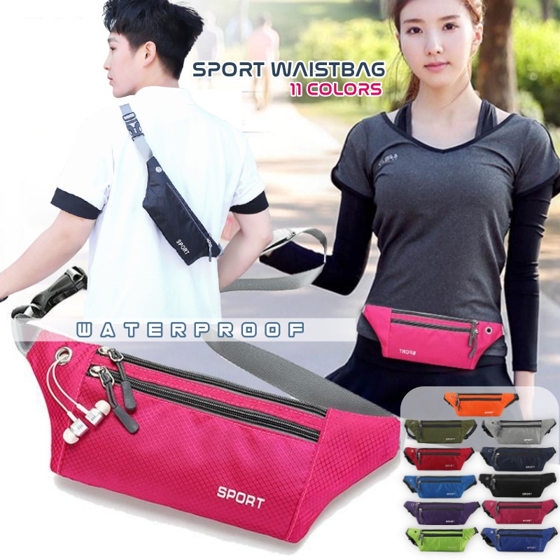 TAS PINGGANG WANITA OLAHRAGA SPORT NYLON IMPOR / WOMEN IMPORT SPORT NYLON WAIST BAG COLOR - 305/370