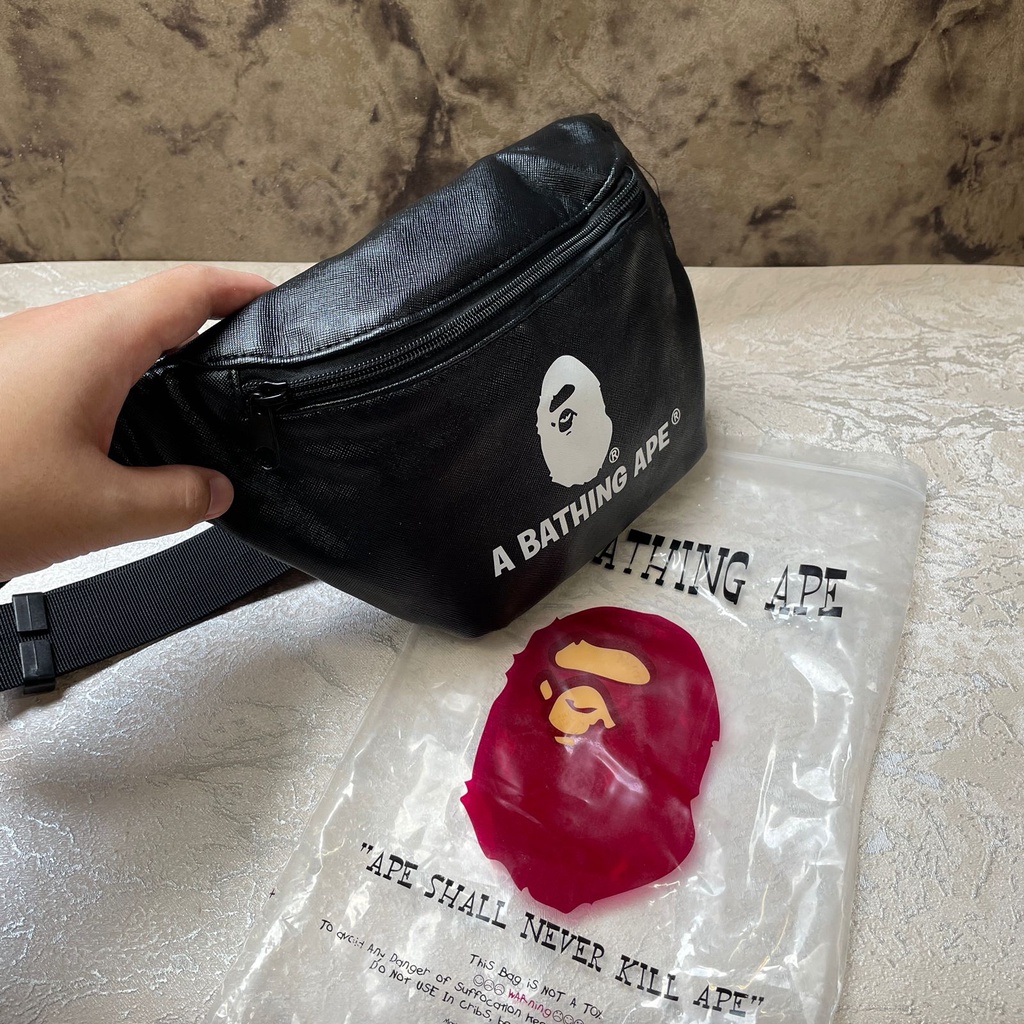 Waistbag BAPE SS19 FREE PLASTIC / Tas Selempang A Bathing Ape Tas Selempang Kulit