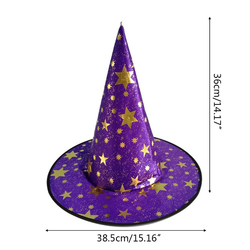 Topi Penyihir Warna Perunggu Untuk Dekorasi Pesta Halloween