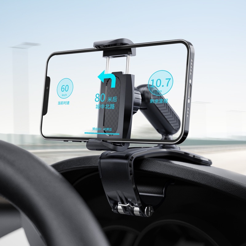 Bracket Holder Handphone Multifungsi Lengan Panjang Rotasi 360 Derajat Dengan Suction Cup Untuk Dashboard Mobil