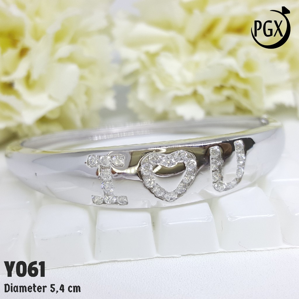 PGX Gelang Xuping Wanita Bangkok Bangle Aksesoris Perhiasan Lapis Emas - Y061