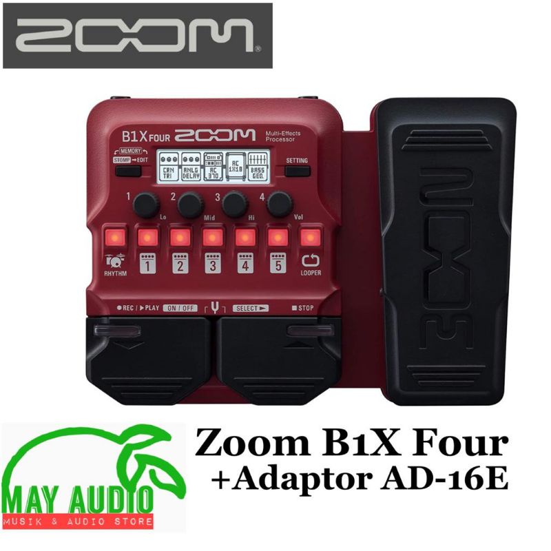Zoom B1X Four/B1X Four AD-16E/Effect Gitar Garansi Resmi