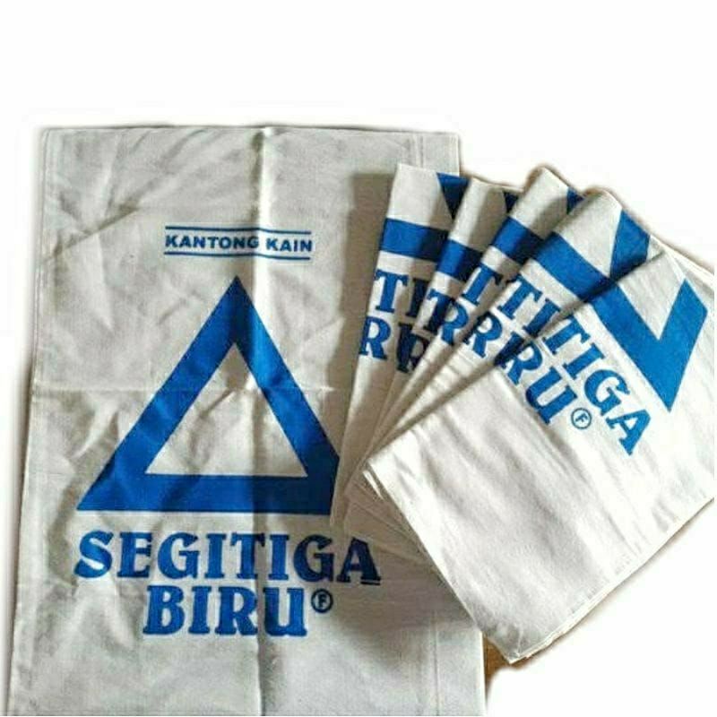 Karung Kain Gandum Segitiga Biru