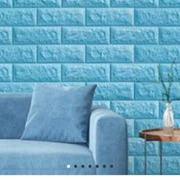 Eklusif Wallpaper Foam 3D - Biru Muda Berkualitas