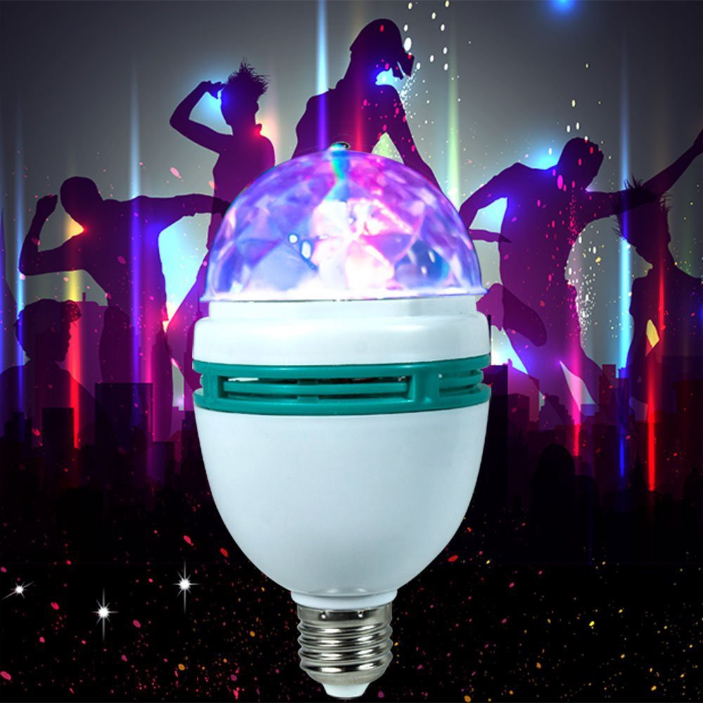 Lampu Disco LED Hias Disko Rotating Light RGB Berputar Party Light Full Colour 3 Watt