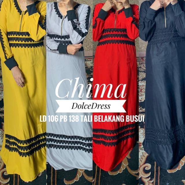 Daster arab DOLCE DRESS CHIMA Dress Rayon super Original