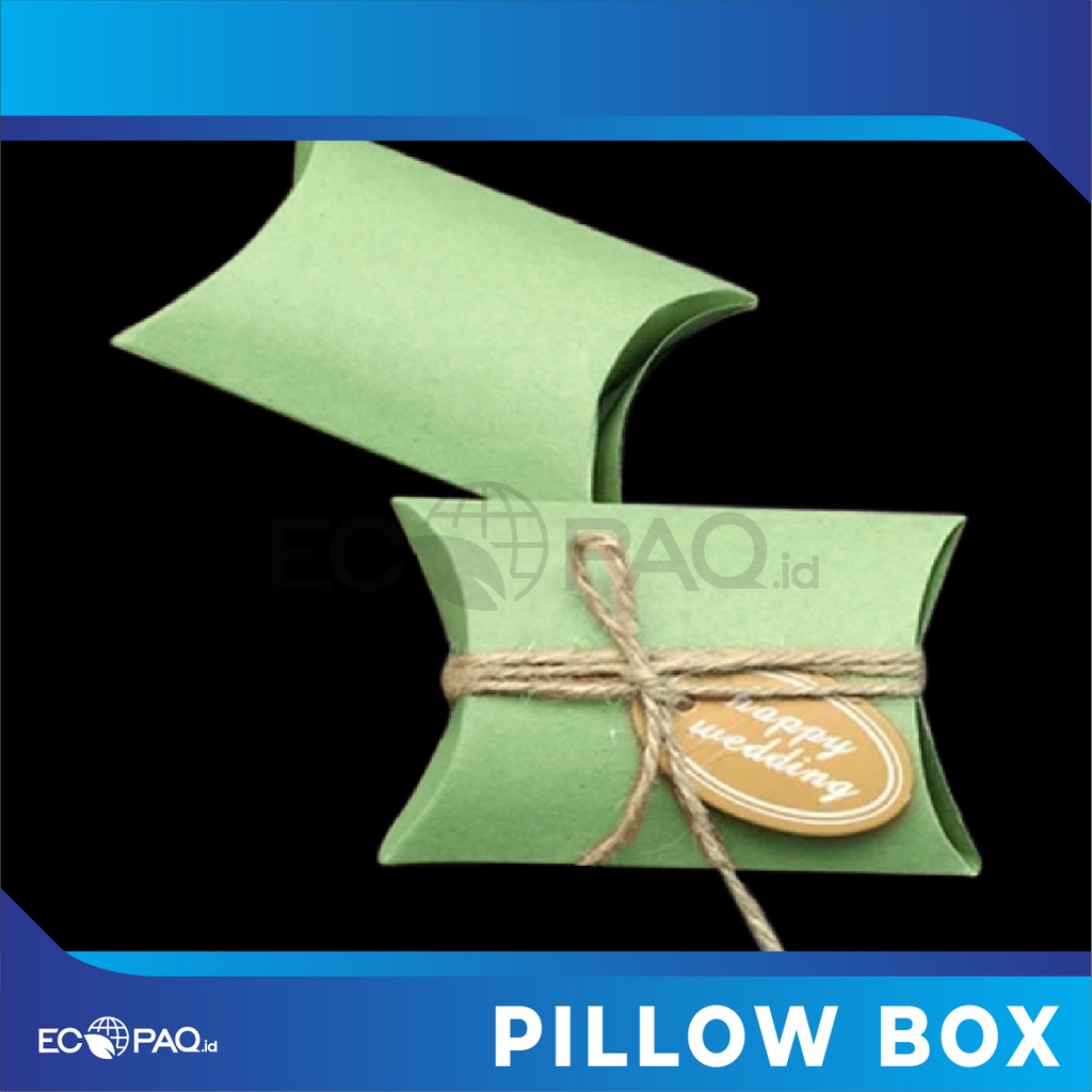 

Pillow Box - Gift Box - Kotak Souvenir - HIJAU - S (20 pcs)