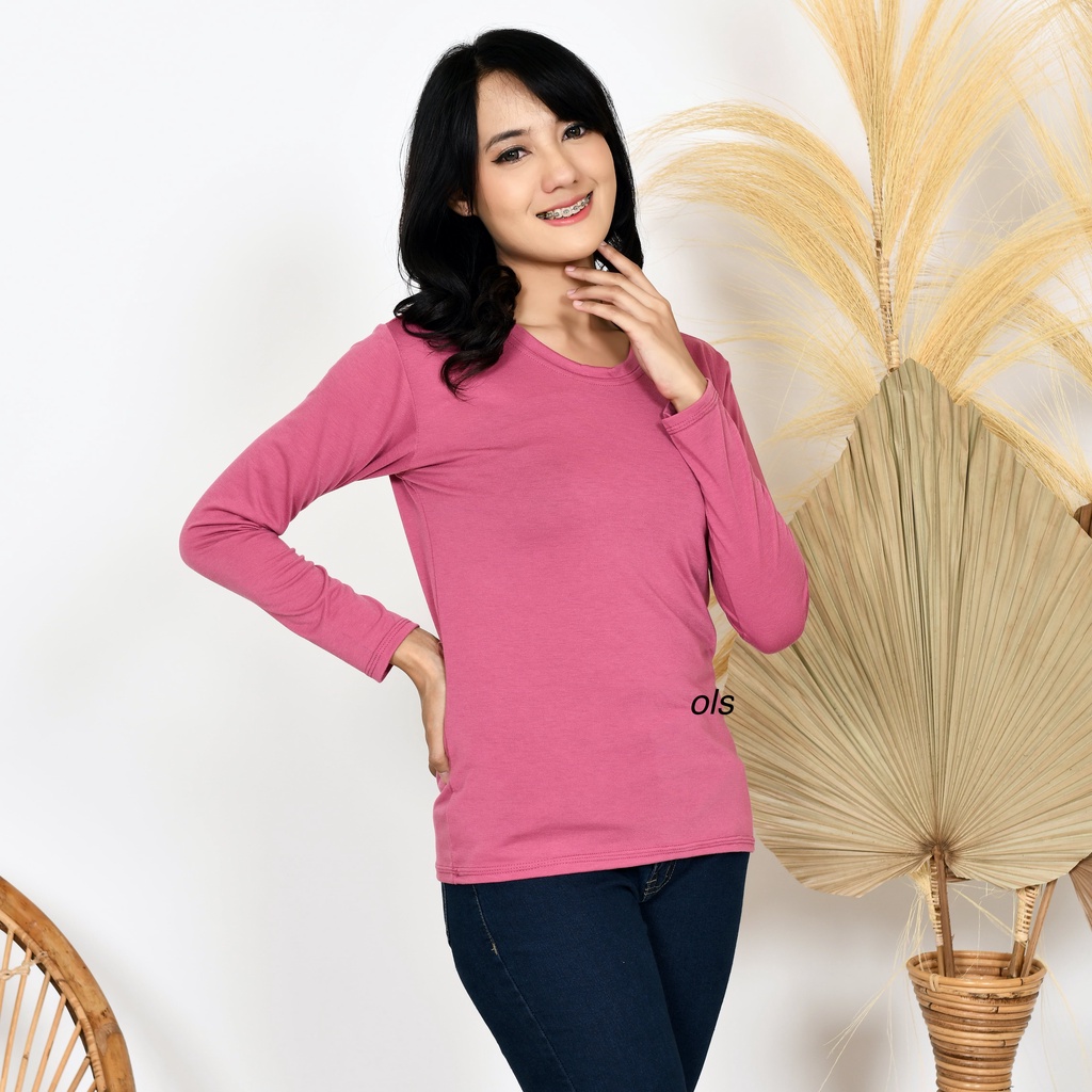 o-neck lengan panjang wanita