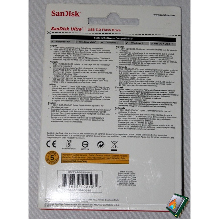 Flashdisk Sandisk Ultra CZ48 128GB USB 3-0