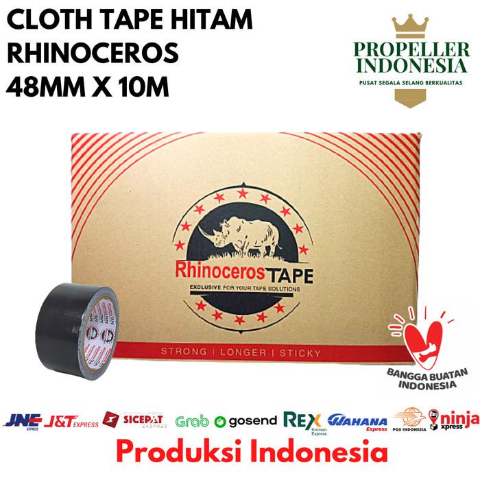 

Cloth Tape RHINOCEROS Lakban Kain Lakban Jilid 48MMx10METER @72Pcs/Dus Berkualitas