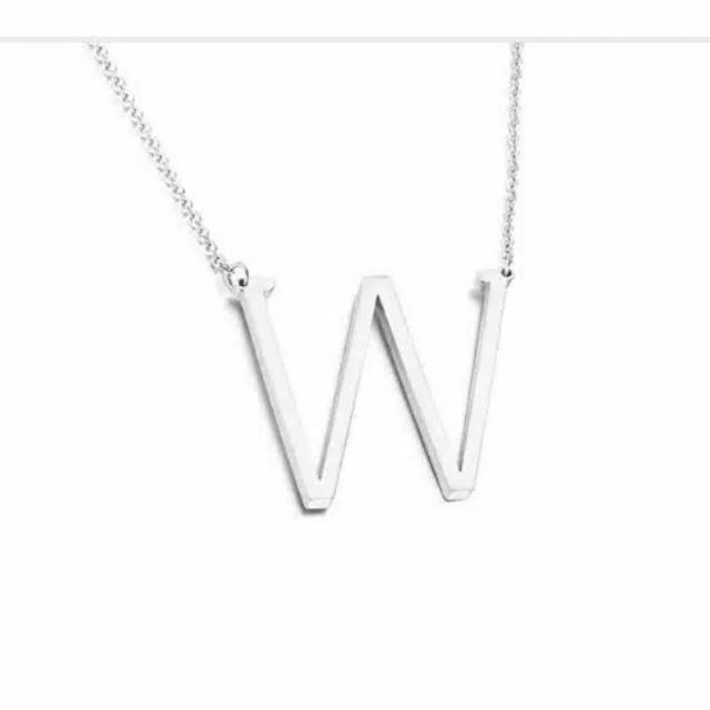 Fourfashion Kalung Rantai inisial huruf / kalung xuping Huruf - SILVER