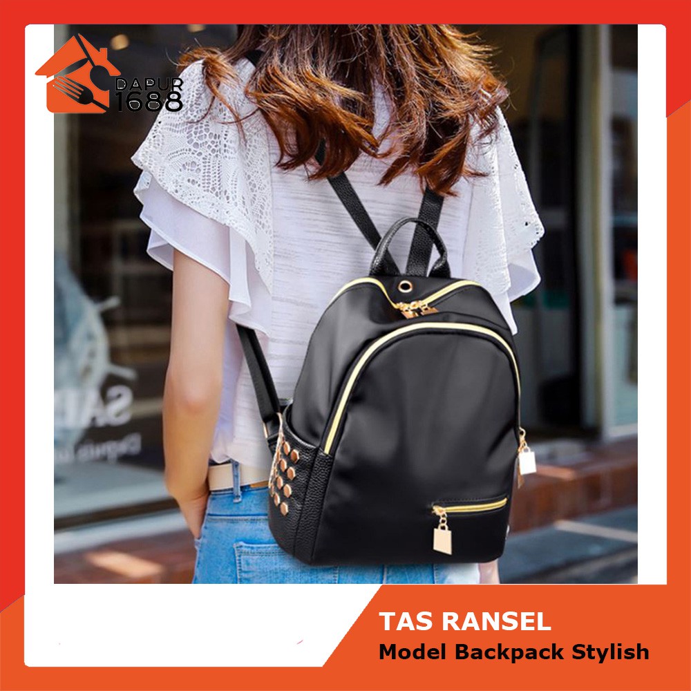 Tas Ransel Wanita Korea Fashion Bahan Oxford Import  - Backpack Stylish