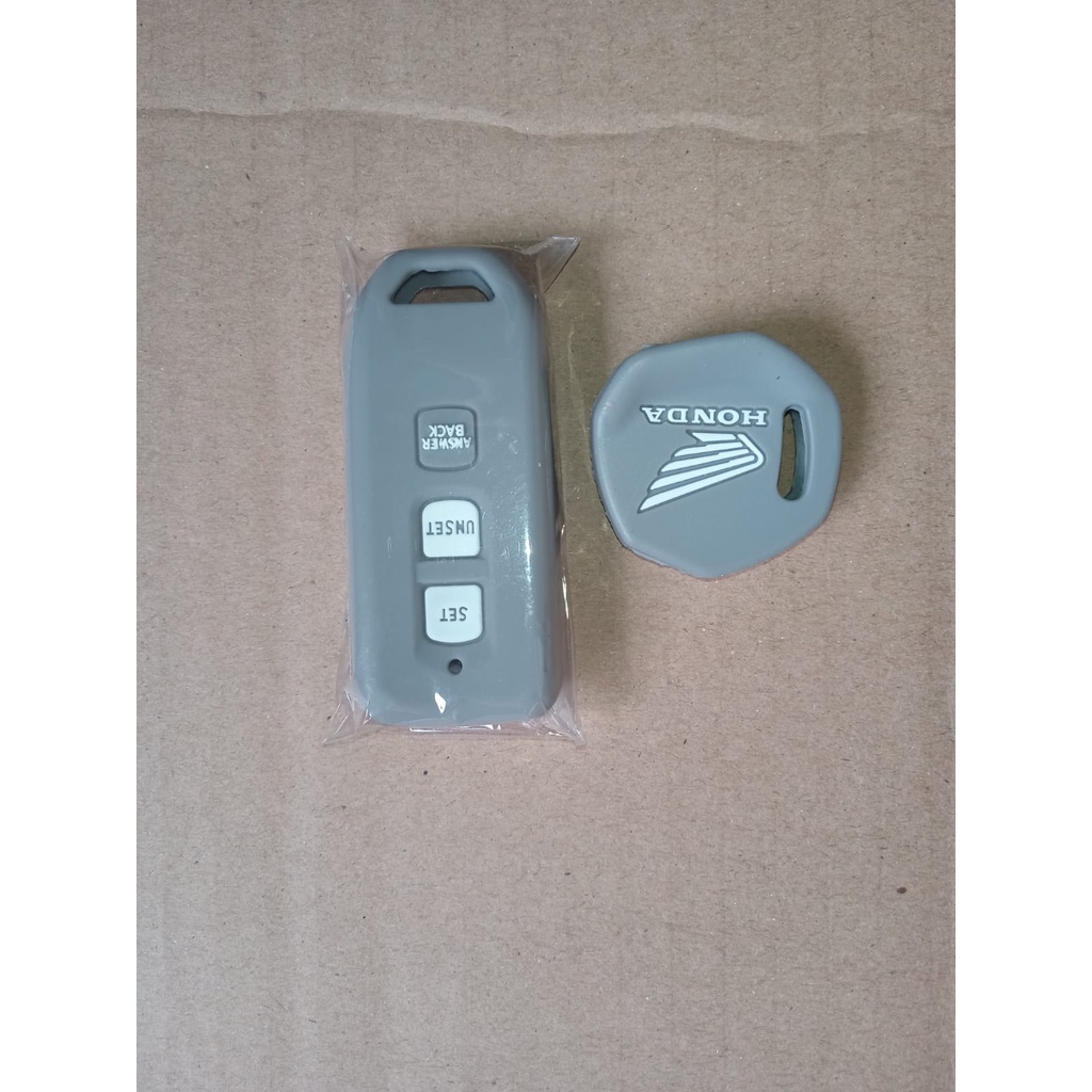 Cover  Silikon Paket Kunci Keyless &amp; kunci Motor Honda Vario 125  3 Tombol (2 in 1)