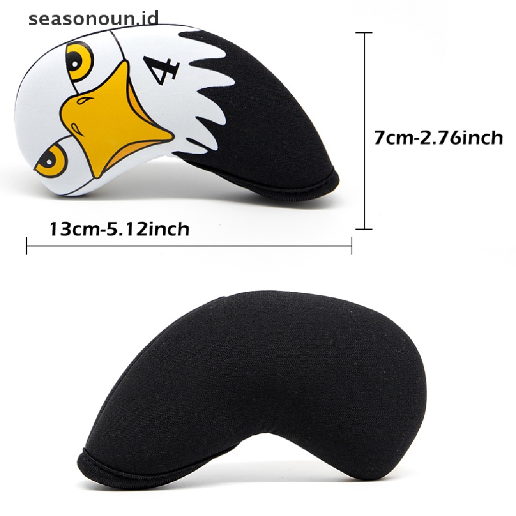 【seasonoun】 Waterproof Eagle Golf Club Iron Cover Golf Iron Head Covers Golf Club 10pcs/set .