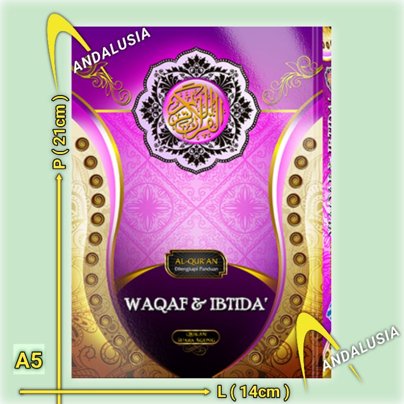 Al Quran Waqaf & Ibtida - A5 Tanggung (Pink)