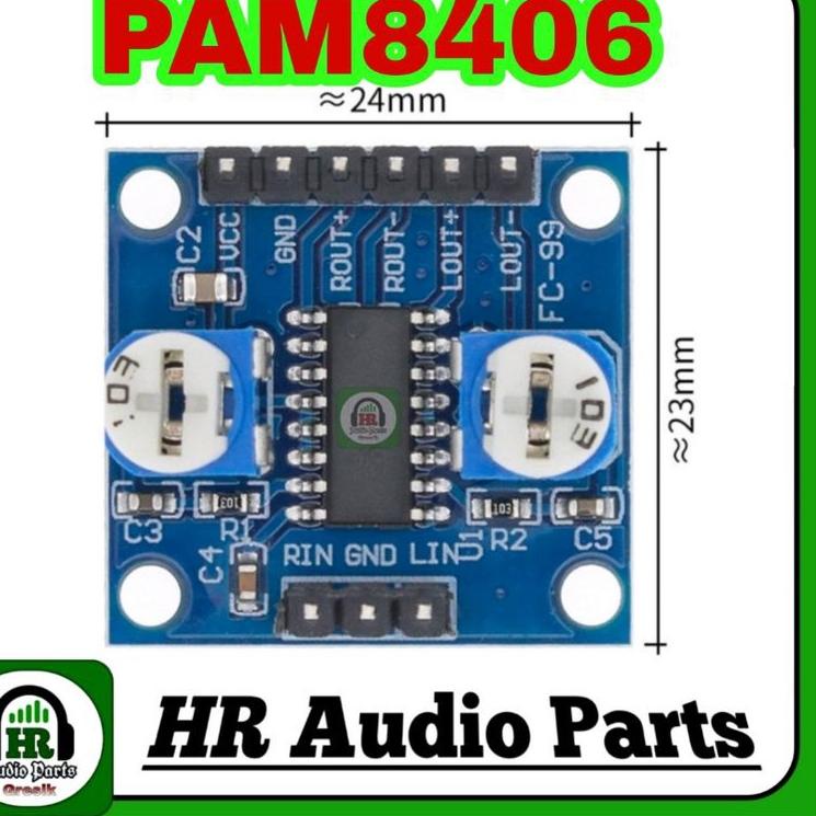 Terkini 0YJSQ PAM8406 2x 5W Mini Amplifier 1x 10W Class D Pam8406 DC 5 ~ 5.5V or Charger HP Y75 Laris