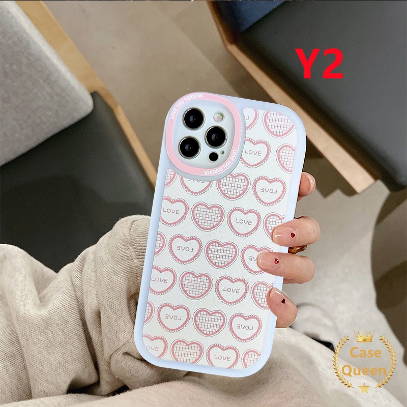 Soft Case TPU Motif Bunga Pita Kotak-Kotak Pink Untuk IPhone 11 12 13 Pro Max 7 8 6 6s Plus XS Max X XR SE 2020