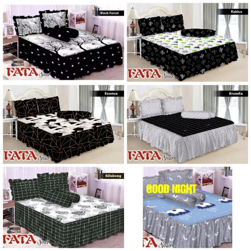 FATA 3D_BED COVER SET RUMBAI MINIMALIS UK.180X200/160x200
