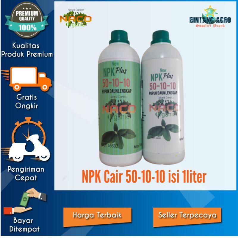 Pupuk NPK Cair 50-10-10 Pupuk Daun-Pupuk Pertanian-NPK 50 10 10