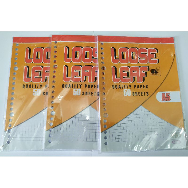 

Isi binder/Loose leaf A5 kotak-kotak 50sheet
