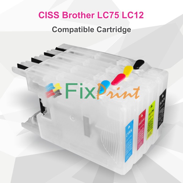 CISS Brother J525W J725DW J925DW MFC J430W J280W J425W LC1280 Pendek, Brother LC12 LC17 LC71 LC75