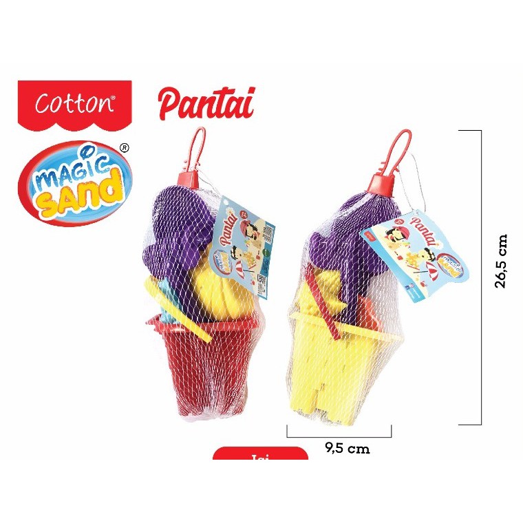 Mainan Anak Cotton Ember Pantai Jaring Mini