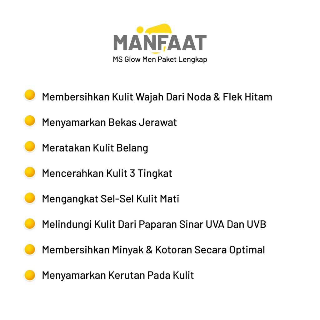 Ms Glow Men Paket Lengkap Skincare Pria Paket Pemutih Wajah Pria Glowing BPOM Original Official Shop-5