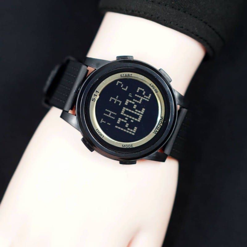 Jam Tangan Pria Wanita Digital 511 Tali Karet Body Tipis Tahan air/Jam Tangan digital Unisex Tali Ka