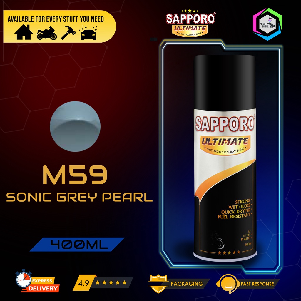 SAPPORO ULTIMATE Metallic Colour Cat Semprot M59 - Sonic Grey Pearl