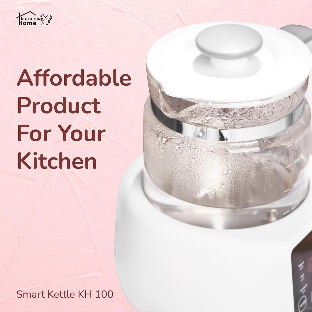 KURUMI Home Electric Kettle KH-100 / Pemanas Air Elektrik / Kettle Listrik / Teko Listrik