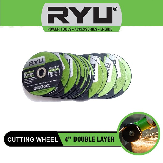 RYU Mata Gurinda Batu Gerinda Potong Besi Cutting Wheel 4 Inch x 1.2 MM / RYU Batu Potong Besi 4 x 1.2 / Cutting Wheel 4 inch Gerinda Potong / Mata Potong Besi 4"