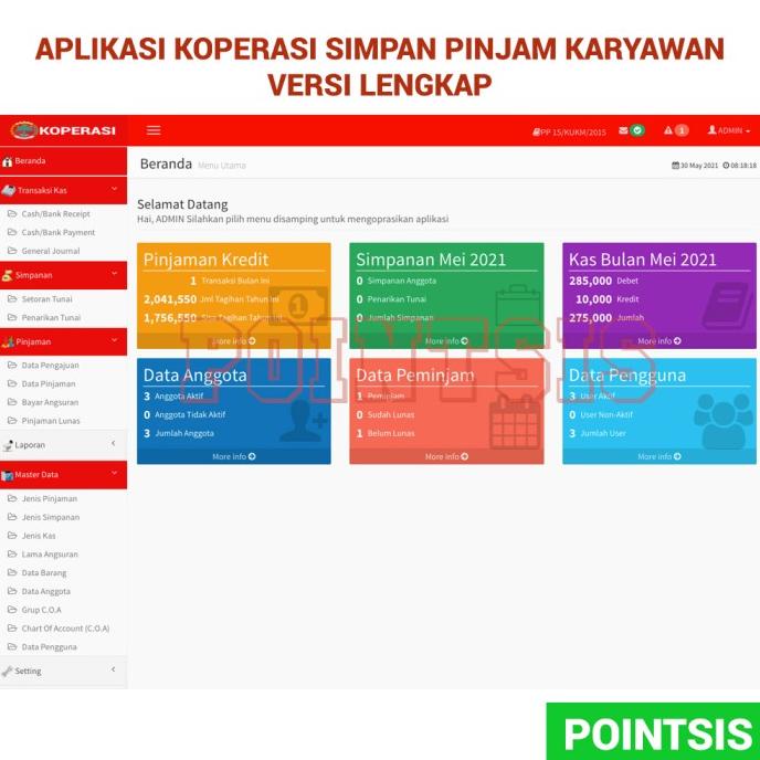 Source Code Aplikasi Koperasi Karyawan Simpan Pinjam Php Ci