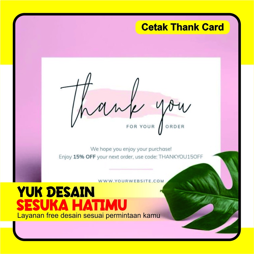 Jual Thank You Card Ucapan Trimakasih Trima Kasih Thank Card