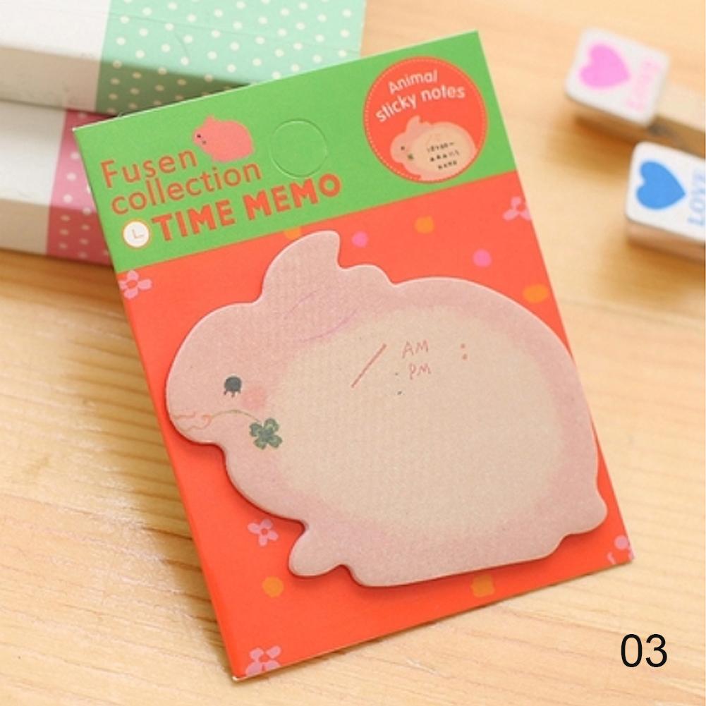 (Tk) Sticky Notes / Memo Pad Motif Kartun Hewan Lucu Untuk Stationery Sekolah / Kantor