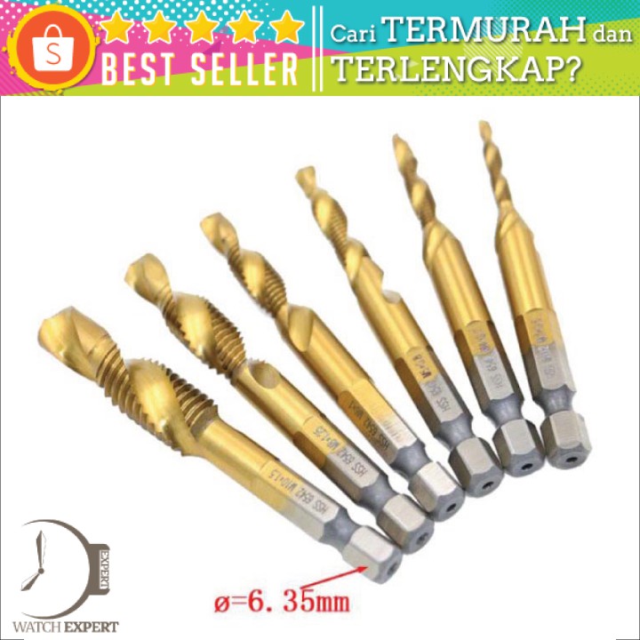 Mata Bor Drill Bit Countersink 6 PCS WALFRONT HSS M3-M10